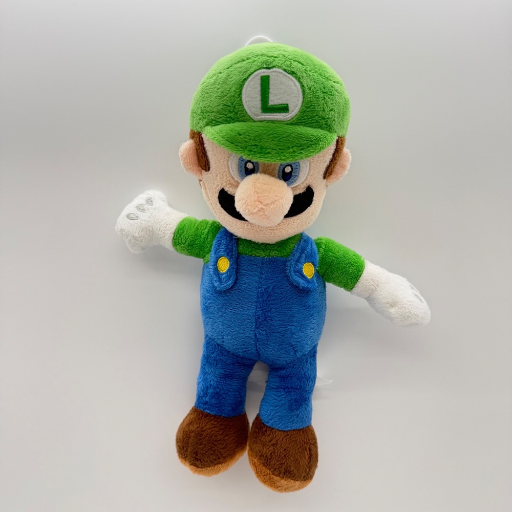 Nintendo Super Mario Bros Luigi Plush 10" Stuffed Toy Collectible 2020 Green Blu